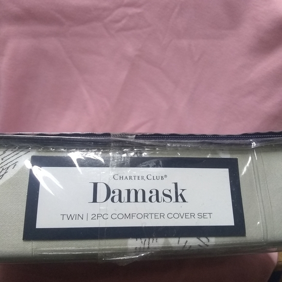 Charter Club Damask Designs Comforter Cover Set - Gray and White - Picture 5 of 14